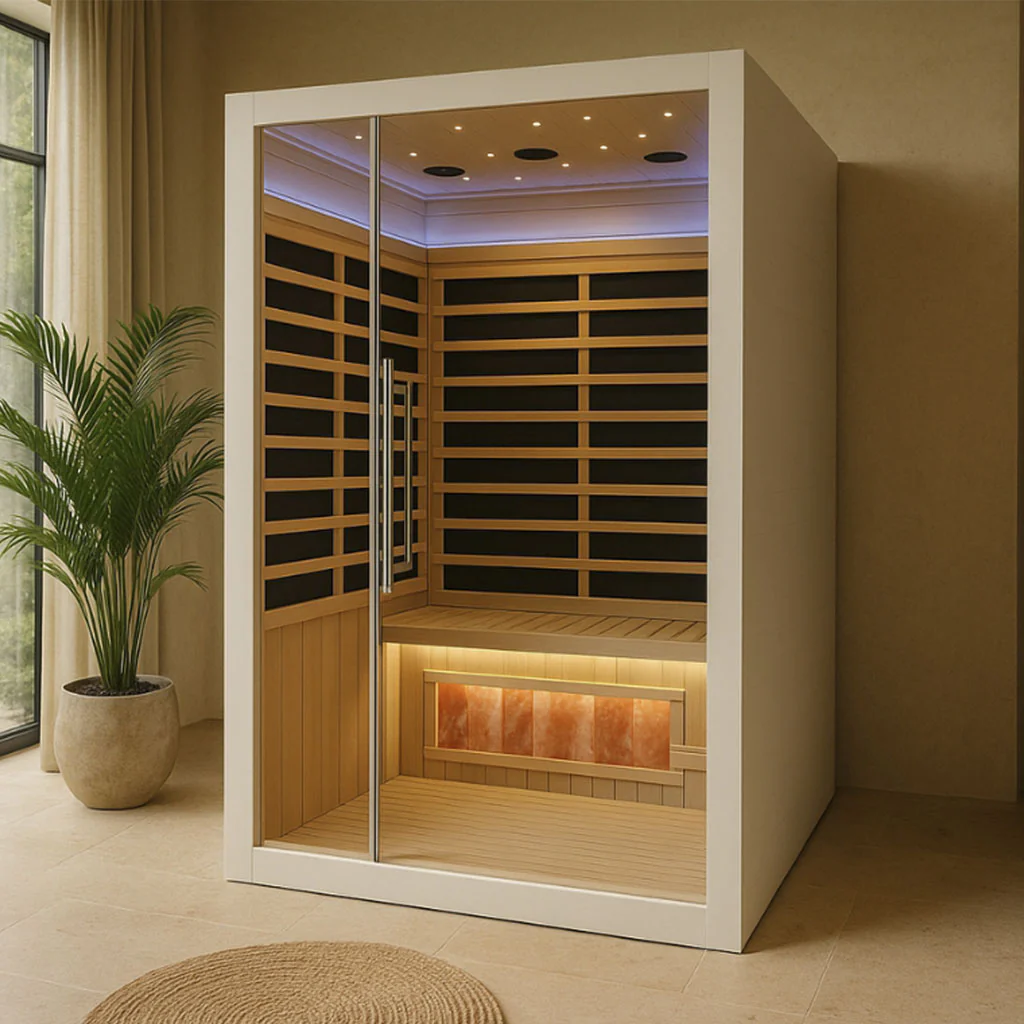 2 Person Infrared Sauna with Salt Bar - Image 3
